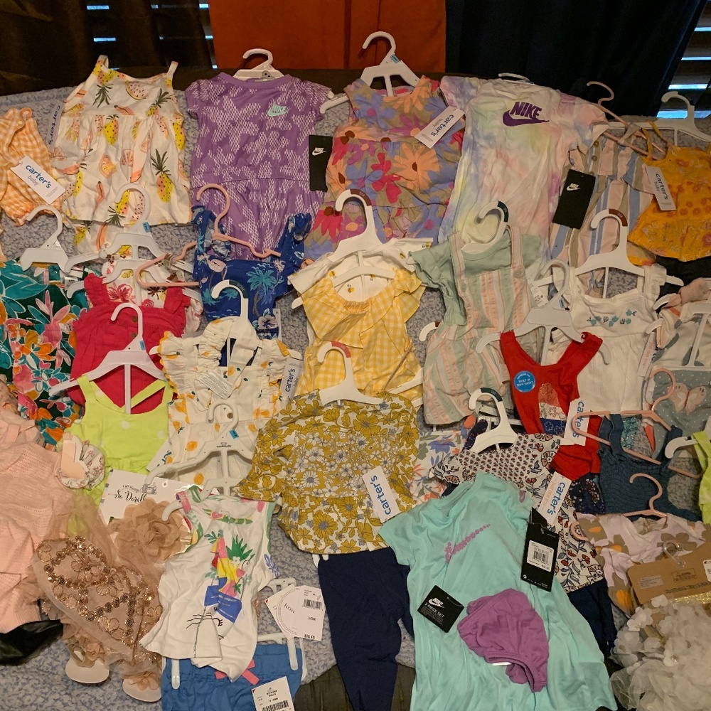 30 Baby girl outfits & 2 Tutu with headband sets